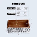 Handicrafts Home White Handmade Keepsake Organizer with Lid Decorative Storage Box- Star Pattern Collection Memories Holder for Jewelry, Photos & Cards- Home Decor Accents- Bone & Resin Inlay- 10x5x5 by CozyNest Decor