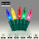 100LIGHTS Multi Extra-Bright with End Connectors Christmas Decorative Lights 5.98m UL Certified Mini String Light Set Waterproof for Home Garden Holiday Christmas Tree Party Patio Wedding by CozyNest Decor