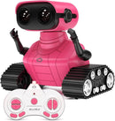 ALLCELE Robot Toys, Rechargeable RC Robots for Kids Boys, Remote Control Toy with Music and LED Eyes, Gift for Children Age 3 Years and Up - Rose Red by TinyTreasures Baby Boutique