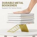 Honeycomb Metal Bookend – Modern Geometric Book Holder by Geomod