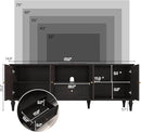 ARTPOWER 67'' Mid-Century Modern TV Stand with Storage Drawer and Doors, Long TV Stand with Adjustable Shelves for 75 Inch TV for Living Room, Bedroom, Black by CozyNest Decor