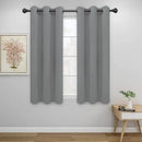 Easy-Going Blackout Curtains for Bedroom, Solid Thermal Insulated Grommet and Noise Reduction Window Drapes, Room Darkening Curtains for Living Room, 2 Panels (34x54 in, Light Gray) by CozyNest Decor