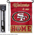 WinCraft San Francisco 49ers Welcome to Our Home Garden Flag and Flagpole Mount by GreenHaven Gardens