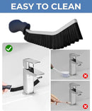 Crevice Cleaning Brushes, Cleaner Scrub Brush Tool for Hard to Reach Tight Space, Home Essentials, Serrated Scrub Brushes, Cleaning Supplies for Shower, Bathroom, Kitchen, Toilet (3, Black) by CozyNest Decor