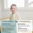 Tealbee Dreamsuit: Toddler Sleep Sack with Feet 2T-3T - 1.2 TOG All Season Baby Wearable Blanket for Walkers - Rayon made from Bamboo, Organic Cotton Sleep Bag - Moons Stars by TinyTreasures Baby Boutique