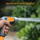 Heavy Duty Garden Hose Nozzle Sprayer - 4 Spray Patterns, High Pressure, Thumb Control Flow Valve w/On-Off, Washers for Watering, Car & Pet Washing by GreenHaven Gardens