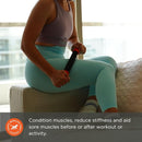 Tiger Tail 11in Massage Stick Portable Roller, Handheld, Deep Tissue Foam Roller for Legs, Neck, Calves, Thighs, Shins & Back, The Roadster 11, Made in USA, Orange Black by CozyNest Decor
