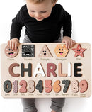 Puzzles for Toddlers Boy and Girl, Personalized Name Puzzle, 12 Month Toy, Gifts for 0 1 2 3 Years Old, Baby Gifts, Baby Shower, Christmas, NewBaby Gift, 0 3 6 9 12 18 24 36 Months by TinyTreasures Baby Boutique