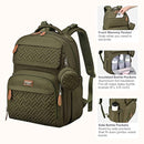BabbleRoo Diaper Bag Backpack, Travel Backpack with Changing Pad, Pacifier Case & Stroller Straps, Multifunction, Waterproof, Unisex – Army Green by TinyTreasures Baby Boutique