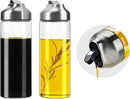 Aelga Olive Oil Dispenser - 14 OZ Glass Oil and Vinegar Dispenser Bottles Set for Kitchen No Drip-Set of 2 by CozyNest Decor