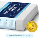 Moonlight Slumber Little Dreamer Mini Crib Mattress - Dual-Sided, 2-Stage Baby and Toddler Mattress with Plush and Extra Firm Layers and Waterproof Cover - 38"x 24"x 5" by TinyTreasures Baby Boutique