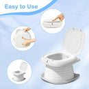 2025 Upgraded Portable Potty Training, Travel Potty for Toddler, portable toilet for kids Foldable, Apply to Seat Emergency Toilet for Camping, Outdoor,Car, Indoor(white Gray) by TinyTreasures Baby Boutique