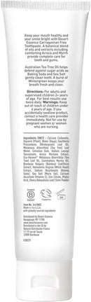 Desert Essence Arnica & Tea Tree Oil Toothpaste – Carrageenan & Fluoride Free – Wintergreen Mint – Vegan, Non-GMO, Gluten-Free – Gently Removes Plaque & Freshens Breath – 6.5 oz by CozyNest Decor