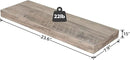 HOOBRO Floating Shelves, Wall Shelf Set of 2, 23.6 Inch Hanging Shelf with Invisible Brackets, for Wall Decor in Bathroom, Bedroom, Toilet, Kitchen, Living Room, Office, Greige BG60BJ01G1 by CozyNest Decor