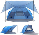 Elegear Beach Tent with Canopy, 1-Second Setup Pop Up Sun Shelter Shade, UPF 50+ UV Protection Silver-Coated Lightweight Portable Beach Cabana by TinyTreasures Baby Boutique
