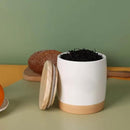LEETOYI Ceramic Food Storage Jar with Seal Lid,Kitchen Canisters for Countertop, Serving for Ground Coffee, Tea, Sugar, Salt and More, 33 Oz by CozyNest Decor