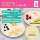 Elk and Friends Kids 7.8” Porcelain White Plates | Divided Plates | Suitable for Kids/Toddlers | Microwave & Dishwasher Safe | Non Slip | Snack Dishes | 2 Pack by TinyTreasures Baby Boutique
