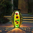 Sunflower Solar Lanterns Outdoor Waterproof,Hanging Solar Lantern,Sunflower Lanterns Decorative Outdoor,Glass & Metal Solar Lights for Tabletop Patio Porch Decor by GreenHaven Gardens