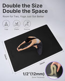 YOTTOY Large Yoga Mat (75 * 52 * 1/2inch),Extra Wide TPE Exercise Mat,Non-Slip Workout Mat for Pilates, Fitness, Barefoot, Home Gym Studio with Strap and Towel by TinyTreasures Baby Boutique