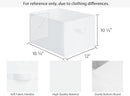 StorageWorks Storage Baskets for Shelves, Foldable Fabric Closet Storage Bins with Handles, Fabric Storage Bins Clothes Organizer, White, 3-Pack, Extra Large by TinyTreasures Baby Boutique