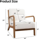 INZOY Mid Century Modern Accent Chair with Lamb Wool Fabric, Upholstered Living Room Chairs with Waist Cushion, Reading Armchair for Bedroom Sunroom, White by CozyNest Decor