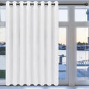 Easy-Going Blackout Door Curtains for Bedroom, Solid Thermal Insulated Grommet and Noise Reduction Window Drapes, Room Darkening Curtains for Living Room, 1 Panel (100x96 in, White) by CozyNest Decor