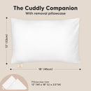 Toddler Pillow with Pillowcase - 13x18 My Little Cuddly Pillow, Viscose Derived From Bamboo Nursery Toddler Pillows for Sleeping,Kids Pillow,Small Travel Pillows,Mini Toddler Bed Pillow (Soft White) by TinyTreasures Baby Boutique