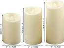CANDLE CHOICE Waterproof Outdoor Battery Operated Flameless Pillar Candles with Timer Realistic Flickering Plastic Fake Electric LED Lights for Lantern Garden Wedding Christmas Decorations 3 Pack by GreenHaven Gardens