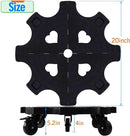20" Plant Caddy with Wheels 600lbs Heavy Duty Outdoor,Indoor Rolling Plant Stand with 3in Casters Black Plant Dolly Large Potted Planter Cart for Big Flowerpots Plants Pots Garden Pot Mover by GreenHaven Gardens