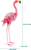 Garden Statues Flamingo Sculptures Metal Yard Art, Pink Bird Art Outdoor Backyard Decor Patio Lawn Porch Ornament Flamingo Yard Decoration (Pink with White) by GreenHaven Gardens