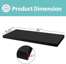 LaVie Home Floating Shelves, 36 Inch Wall Shelf Set of 2, Hanging Shelf with Invisible Brackets, Wall Decor for Bathroom, Bedroom, Living Room, Kitchen Storage, Classic Black by CozyNest Decor