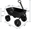 BILT HARD Poly Garden Dump Cart 1200 lbs with No Flat Tires, Quick Release, 2-in-1 Convertible Handle, 7 Cu Ft Dump Wagon Heavy Duty for Yard, Outdoor by GreenHaven Gardens