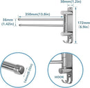 Bathroom Towel Holder JSVER 2 Arms SUS304 Stainless Steel Wall Mounted Towel Bar, Swivel Towel Racks for Bathroom, Kitchen by CozyNest Decor