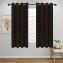 Easy-Going Blackout Curtains for Bedroom, Solid Thermal Insulated Grommet and Noise Reduction Window Drapes, Room Darkening Curtains for Living Room, 2 Panels (52x46 in,Dark Brown) by CozyNest Decor