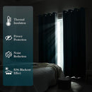 HOMEIDEAS Turquoise Ombre Blackout Curtains 52 X 96 Inch Length Gradient Room Darkening Thermal Insulated Energy Saving Grommet 2 Panels Window Drapes for Living Room, Bedroom by TinyTreasures Baby Boutique