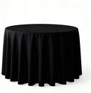 Surmente Black Tablecloth for Round Tables, 120-inch Round Table Cloths for Weddings, Banquets, or Restaurants by CozyNest Decor
