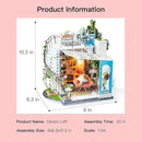Rolife DIY Miniature House Kit Dora's Rooftop, Tiny House Kit for Adults to Build, Mini House Making Kit with Furnitures, Halloween/Christmas Decorations/Gifts for Family and Friends (Dora's Rooftop) by TinyTreasures Baby Boutique
