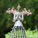 Morning View Metal Praying Angel Garden Statue Decor for Yard Art Outdoor Standing Large Angel Decorations Antique Patio Patio Lawn Holiday Christmas 18 Inches Tall by GreenHaven Gardens