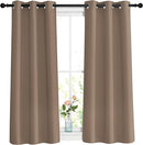 NICETOWN Insulated Blackout Curtains and Drapes - Microfiber Energy Saving Thermal Insulated Solid Grommet Blackout Draperies for Kitchen (1 Pair, W37 x L54, Cappuccino) by TinyTreasures Baby Boutique