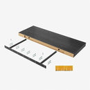 Floating Shelf, Set of 2 Wall Shelf, 36 in W x 12.75 in D x 2 in H Wooden Floating Wall Shelf with Invisible Brackets for Living Room/Bedroom/Bathroom/Kitchen Storage and Decor, Black Wood by CozyNest Decor