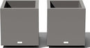 Veradek Block Series Cube Plastic Planter - Large Square Planter for Indoor or Outdoor Patio/Garden | Durable All-Weather Use with Drainage Holes | Modern Décor for Tall Plants, Trees, Flowers by GreenHaven Gardens