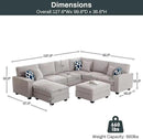 L Lengend Vansen Modular Sectional Sofa U Shaped Couch with Ottoman Modern Reversible Corner Sectional Couch for Living Room (Light Grey, U Shaped Sofa-3) by CozyNest Decor