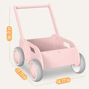 2025 HOMEKOL Wooden Baby Walker,Baby Push Walker, Adjustable Speed Baby Walker for Boys and Girls, Baby Activity Center, Gift for Birthday, Christmas and New Year Nature Pink by TinyTreasures Baby Boutique
