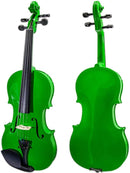 SKY Full Size VN202 Wood Green Violin Beautiful Color with Brazilwood Bow and Lightweight Case by TinyTreasures Baby Boutique