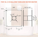 3.18 GPM Indoor Propane Tankless Water Heater with Wall Thimble, White