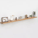 Fun Memories 72 Inch Floating Shelves for Wall, Elm Wood Floating Shelves for Home Décor, Wall-Mounted Display Shelves with Heavy-Duty Bracket, Long Floating Shelf for Kitchen, Living Room, Natural by CozyNest Decor