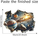 Quanhaigou 3D Galaxy Outer Space Wall Decals Stickers Wall Murals Wallpaper Decor for Home Floor Living Room (Universe Planet) by CozyNest Decor
