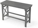 41" Outdoor Bar Table, HDPE Adirondack Outdoor Bar Table, All Weather Outside Bar Counter Height Tables Balcony Furniture, HDPE Patio Bar Tables for Bistro, Deck, Porch, Poolside, Smoke Gray by GreenHaven Gardens