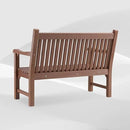 Psilvam Garden Bench, 2-Person Poly Lumber Patio Bench, All-Weather Outdoor Bench That Never Rot and Fade, Suit for Garden, Porch and Park(Brown) by GreenHaven Gardens