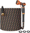 Giraffe Tools Garden Hose 100FT Non-Expandable Lightweight Flexible Water Hoses Burst 600 psi with 9 Spray Function Nozzle Heavy Duty Hose by GreenHaven Gardens
